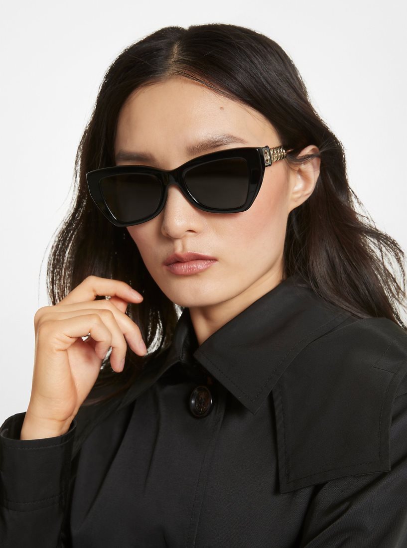 Lunette de Soleil Michael Kors Montecito Sunglasses Femme Noir | 6802TRCPG