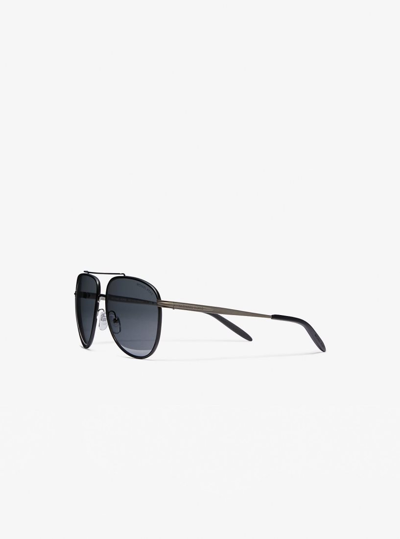 Lunette de Soleil Michael Kors Saxon Sunglasses Homme Noir | 2574NFCGW