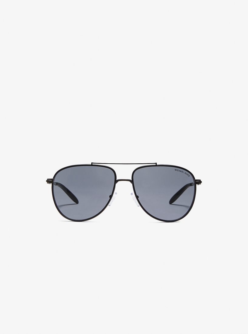 Lunette de Soleil Michael Kors Saxon Sunglasses Homme Noir | 2574NFCGW