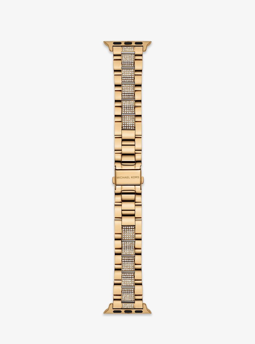 Montres Connectées Michael Kors Pave Gold-Tone Strap For Apple Watch Femme Doré | 8390OYFSE