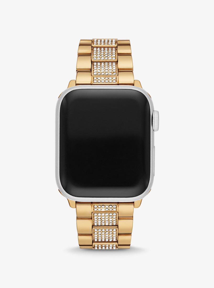 Montres Connectées Michael Kors Pave Gold-Tone Strap For Apple Watch Femme Doré | 8390OYFSE
