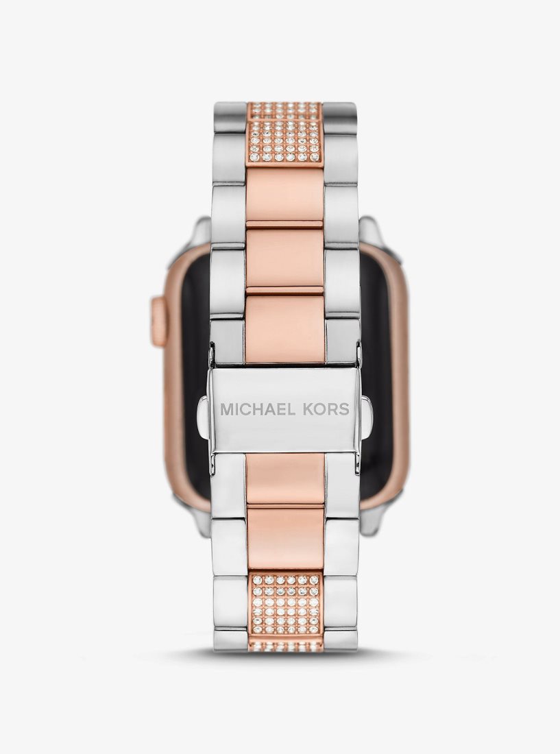 Montres Connectées Michael Kors Pave Two-Tone Strap For Apple Watch Homme Two Tone | 7162PEZDC