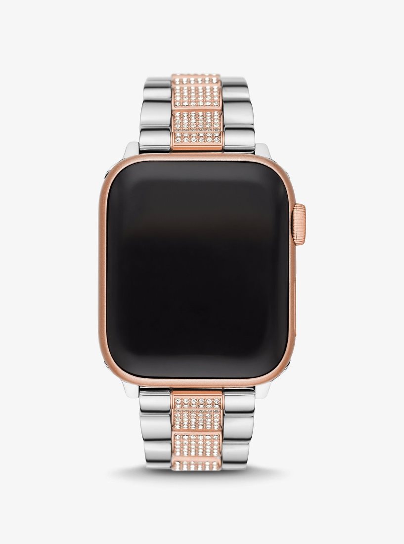Montres Connectées Michael Kors Pave Two-Tone Strap For Apple Watch Homme Two Tone | 7162PEZDC