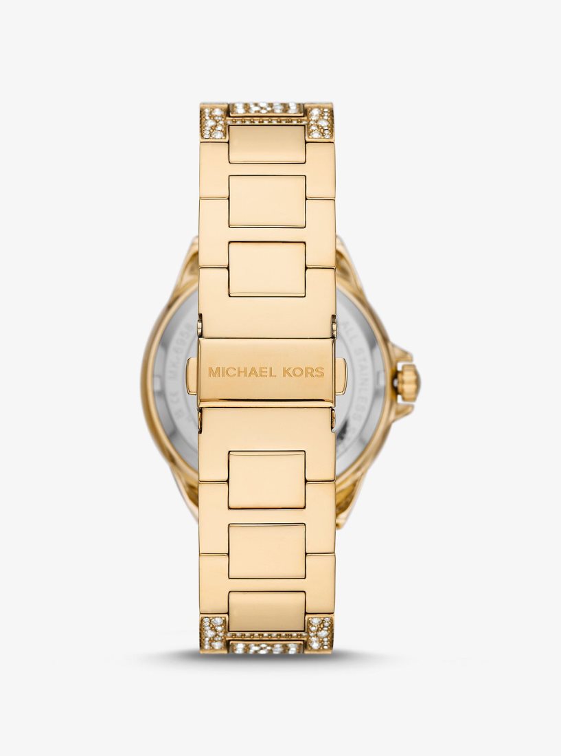 Oversized Michael Kors Oversized Camille Pave Gold-Tone Watch Femme Doré | 2617PCIOV