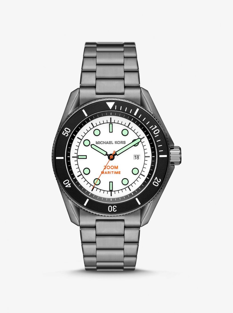 Oversized Michael Kors Oversized Maritime Gunmetal Watch Homme Grise | 1426ECXBY