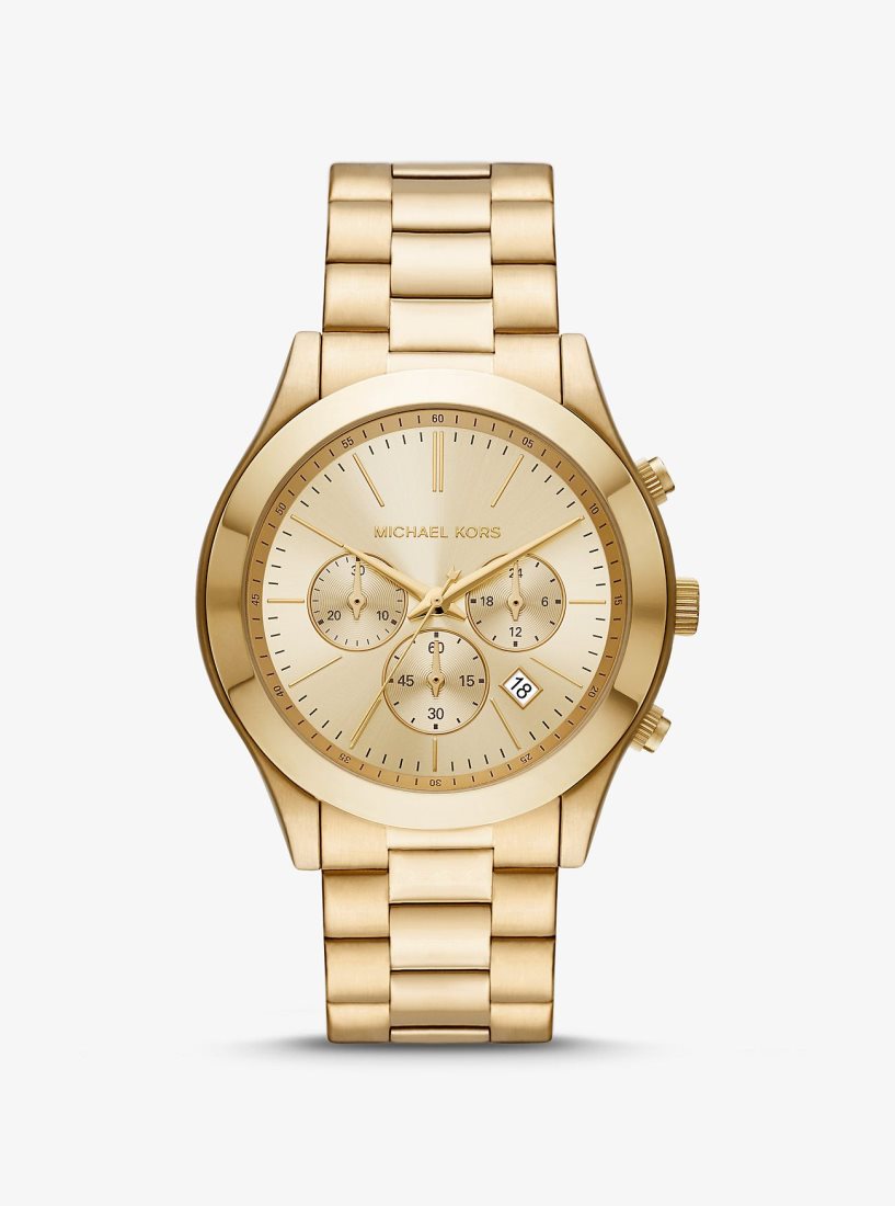 Oversized Michael Kors Oversized Slim Runway Gold-Tone Watch Femme Doré | 4936AHBWN