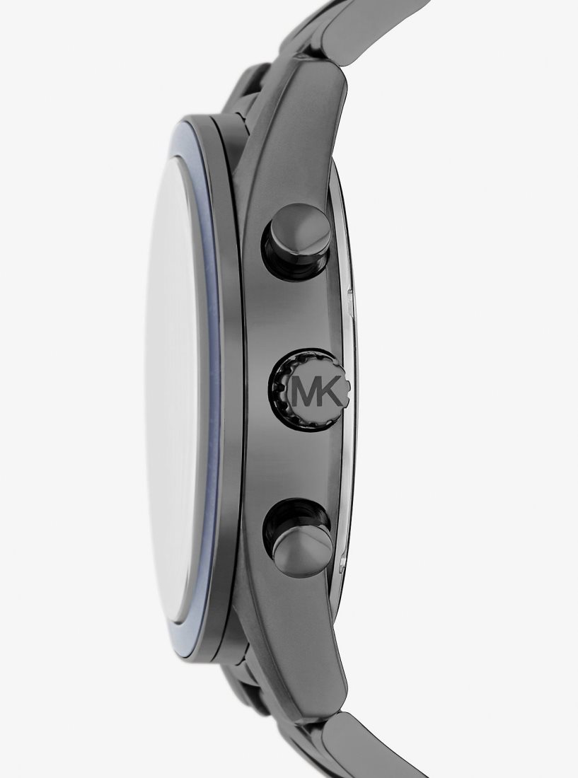 Oversized Michael Kors Oversized Warren Gunmetal Watch Homme Grise | 0163MFIHY