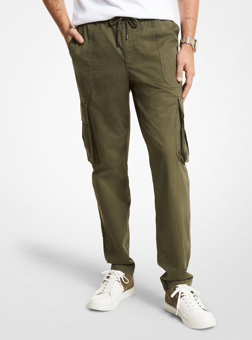 Pantalon Michael Kors Cotton Cargo Pants Homme Vert Foncé | 2683VDXAG