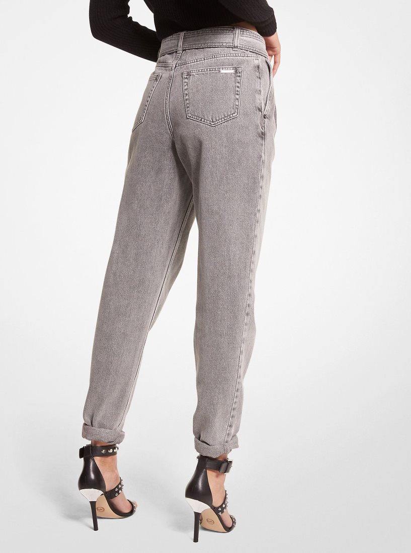 Pantalon Michael Kors Denim Belted Jeans Femme Lavage | 4389AVDFJ