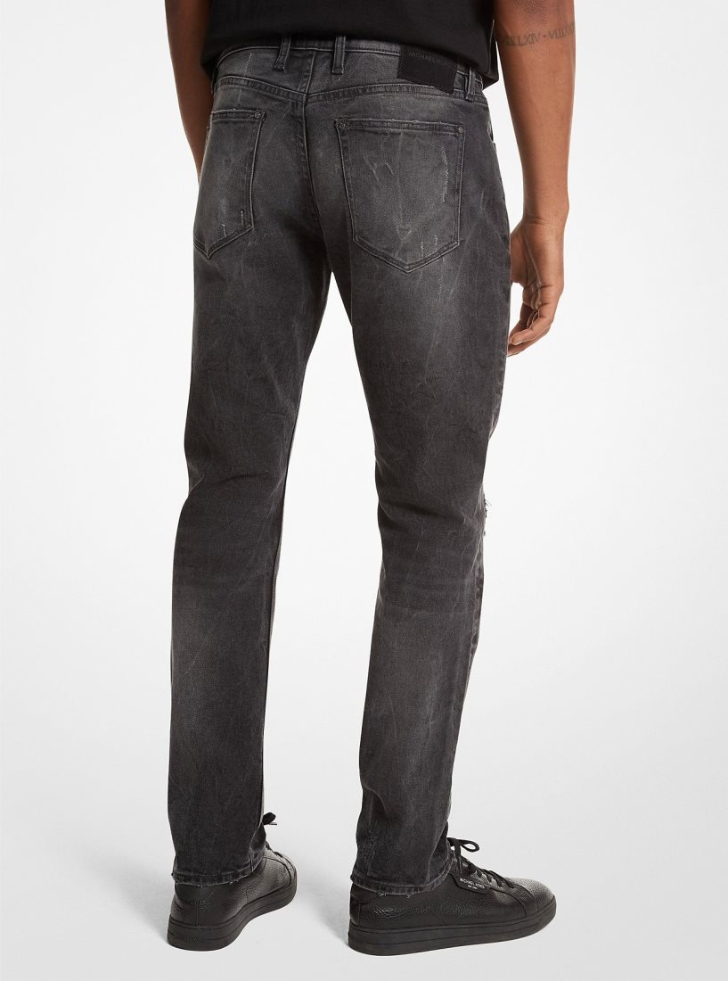 Pantalon Michael Kors Parker Distressed Stretch-Denim Jeans Homme Adderly | 3408IZWTJ