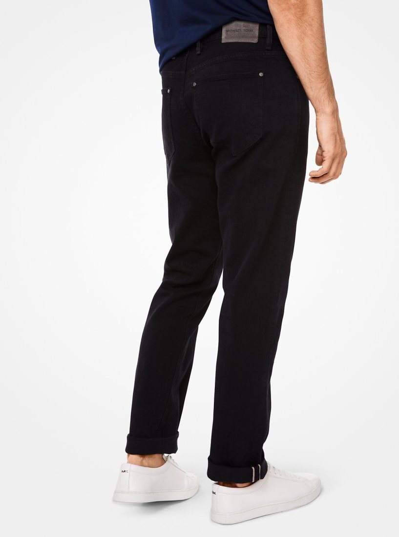 Pantalon Michael Kors Parker Slim-Fit Stretch-Selvedge Jeans Homme Noir | 4290ODXZM