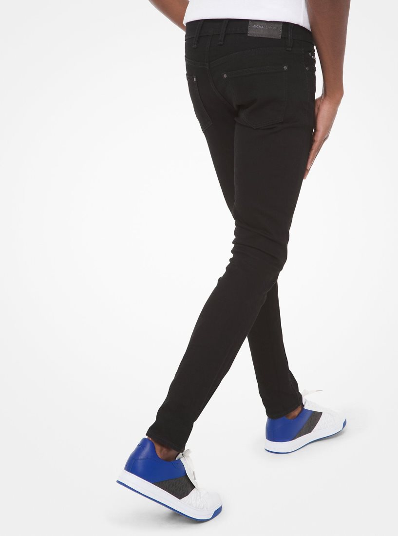 Pantalon Michael Kors Slim-Fit Stretch-Cotton Jeans Homme Noir Noir | 7158PMBEX