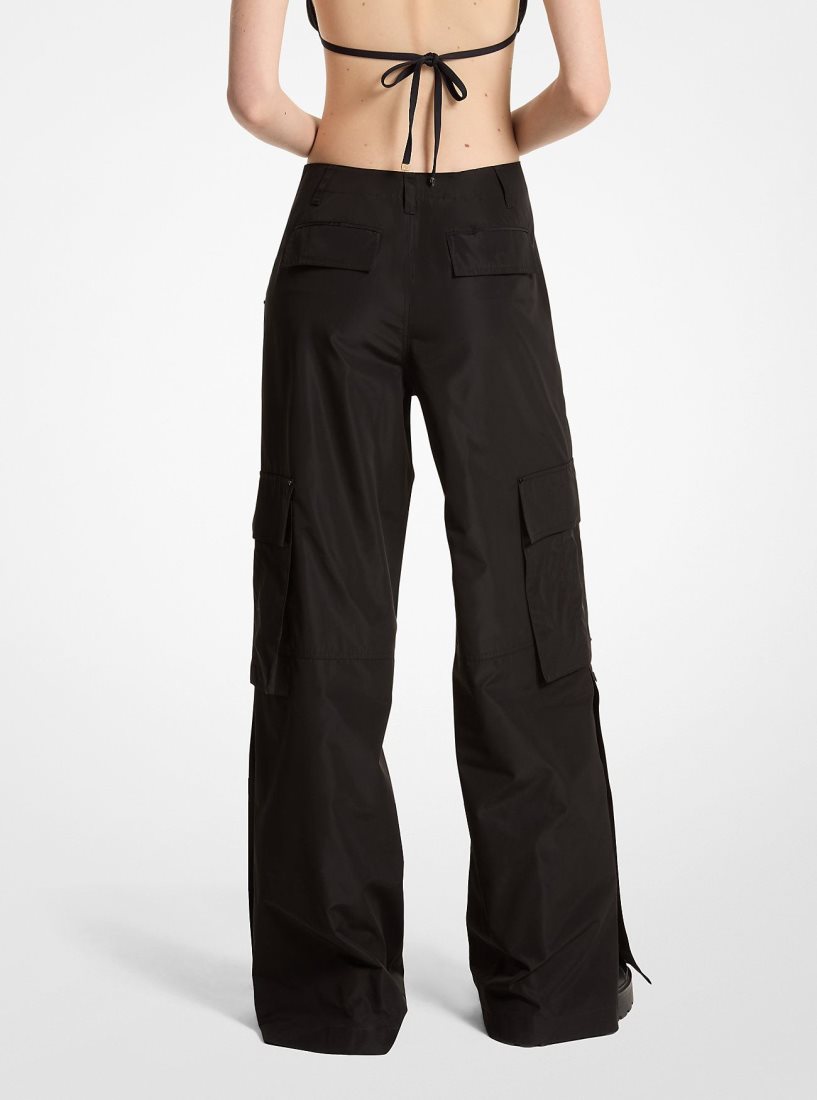 Pantalon Michael Kors Woven Wide-Leg Cargo Pants Femme Noir | 3279RBUOT