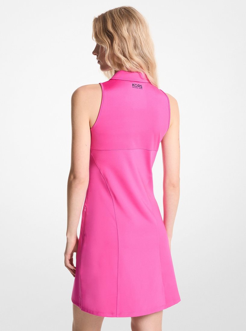 Peignoir Michael Kors Golf Stretch Knit Zip-Up Polo Dress Femme Rose | 6251ENTFD