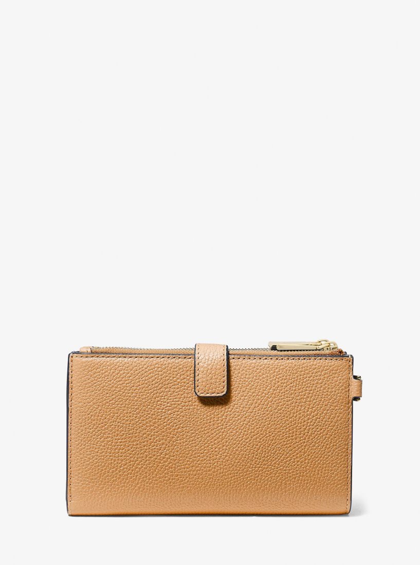 Pochettes Michael Kors Adele Leather Smartphone Wallet Femme Pale Peanut | 0317YIDHP