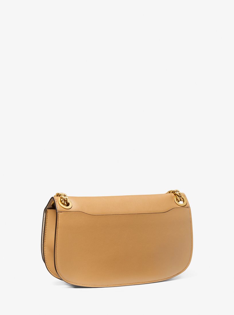 Pochettes Michael Kors Christie Medium Leather Envelope Bag Femme Marron | 2081ZWMXJ
