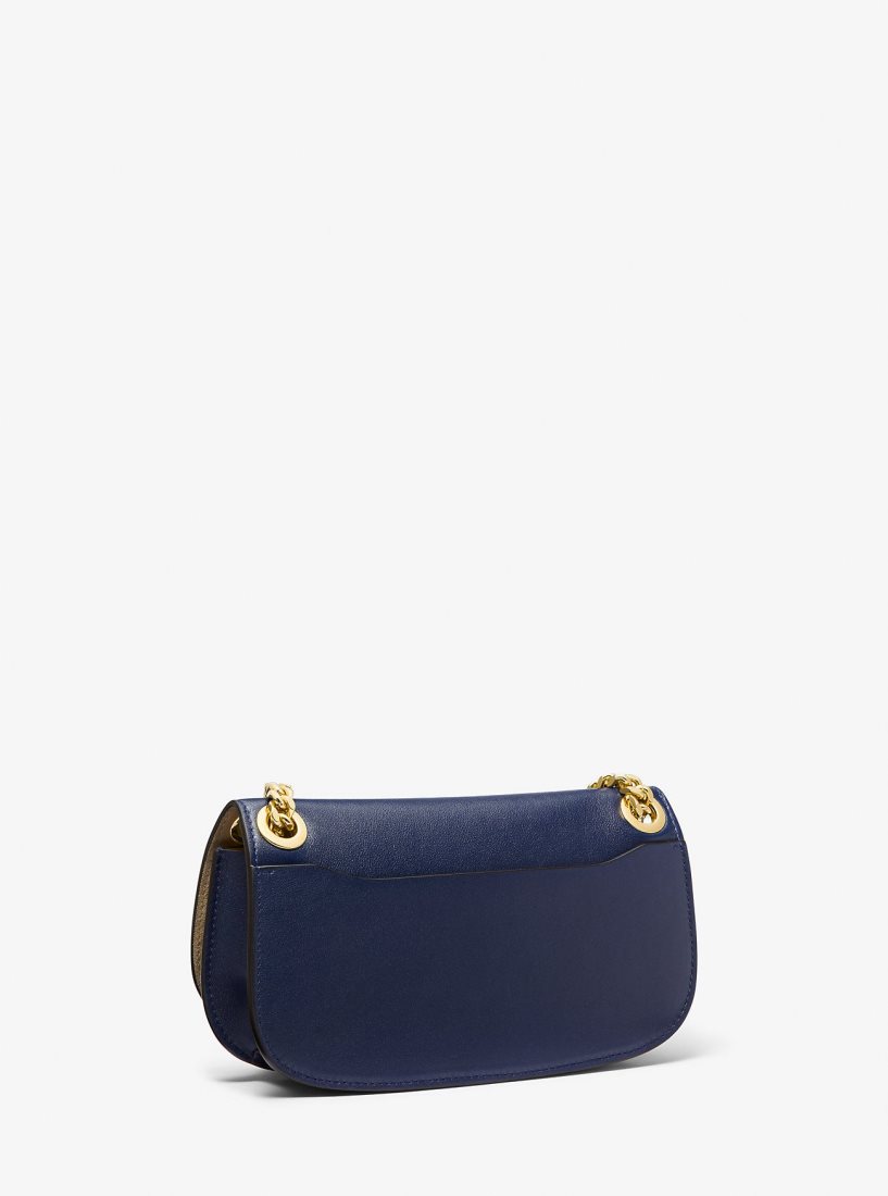 Pochettes Michael Kors Christie Mini Leather Envelope Bag Femme Bleu Marine | 0851GAQHK