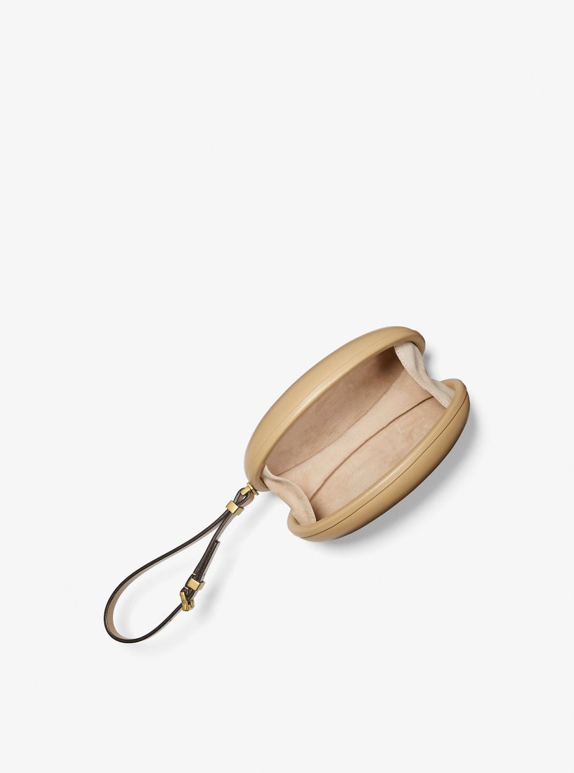 Pochettes Michael Kors Gramercy Leather Minaudiere Femme Barley | 5096NBTGP