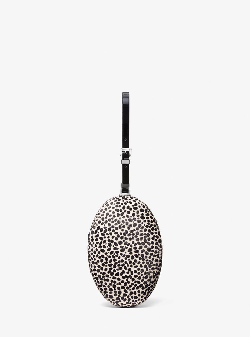 Pochettes Michael Kors Gramercy Printed Calf Hair Minaudiere Femme Blanche | 5608PDWJG