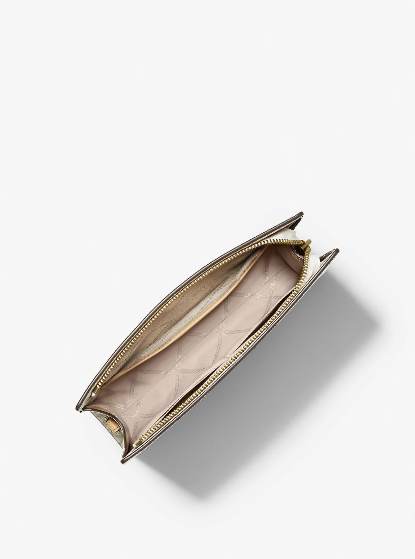 Pochettes Michael Kors Medium Logo Stripe Zip Pouch Femme Multicolore | 2918HIWBZ