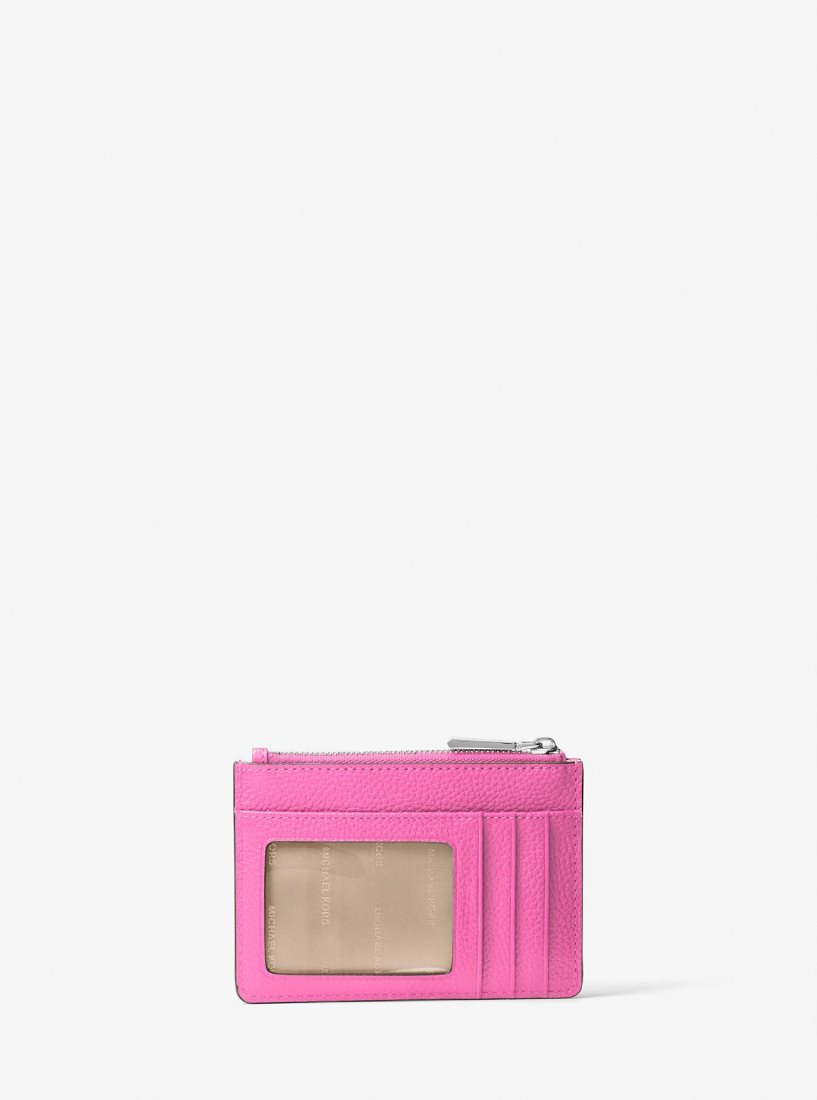 Porte-Monnaie Michael Kors Leather Coin Purse Femme Rose | 2091IAMBT