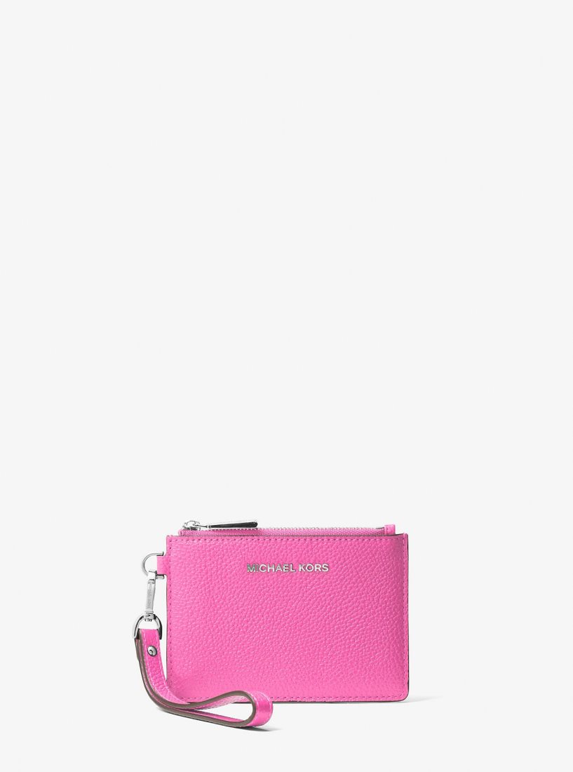 Porte-Monnaie Michael Kors Leather Coin Purse Femme Rose | 2091IAMBT