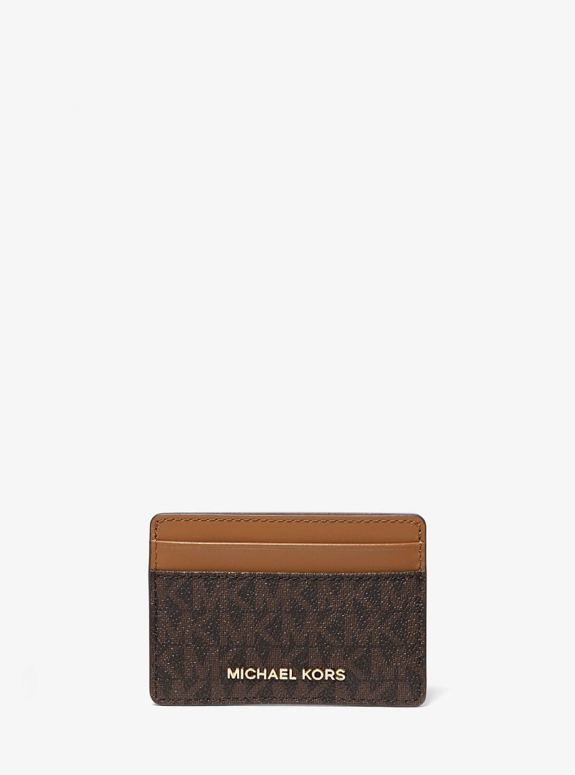 Porte Cartes Michael Kors Logo Card Case Femme Marron | 0461WXIKY
