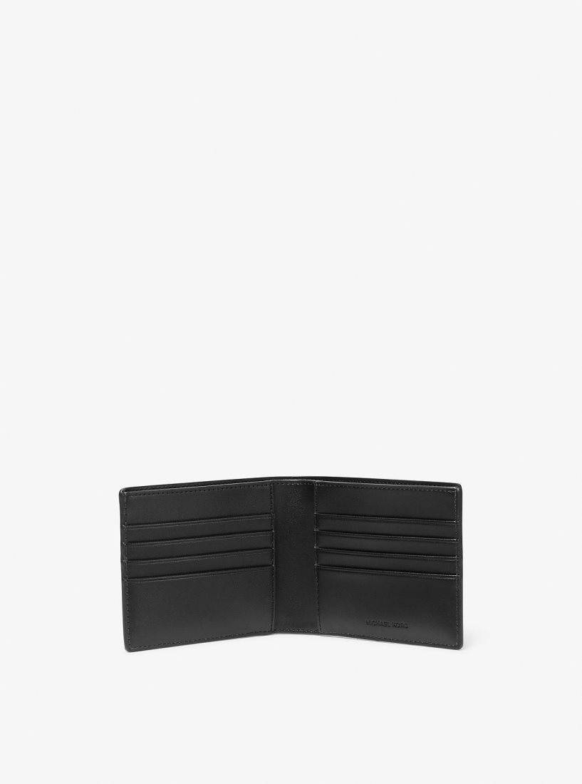 Portefeuilles Michael Kors Harrison Logo Billfold Wallet With Passcase Homme Noir | 2893QJOAF