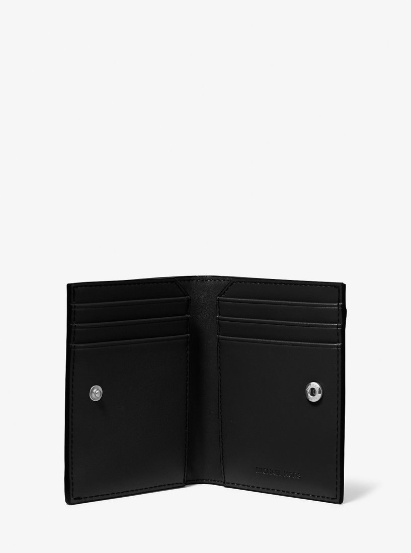 Portefeuilles Michael Kors Hudson Leather Zip Wallet Homme Noir | 8596LNPRV