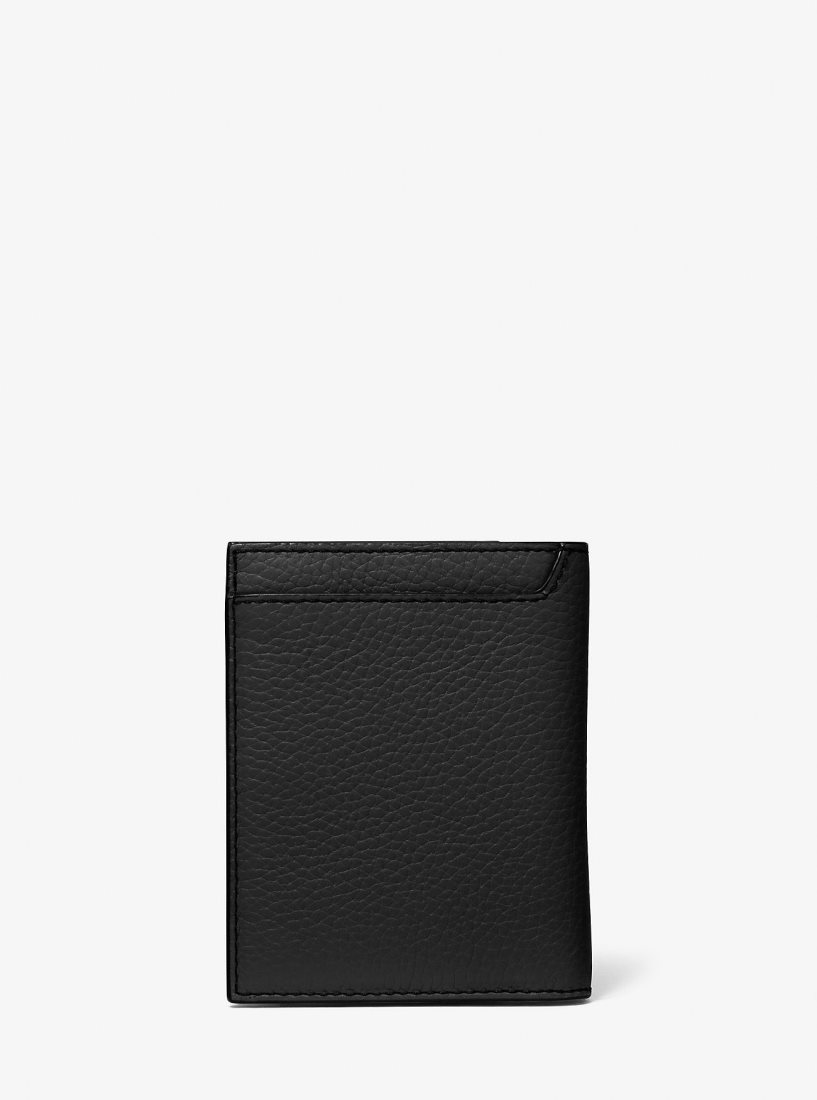 Portefeuilles Michael Kors Hudson Leather Zip Wallet Homme Noir | 8596LNPRV