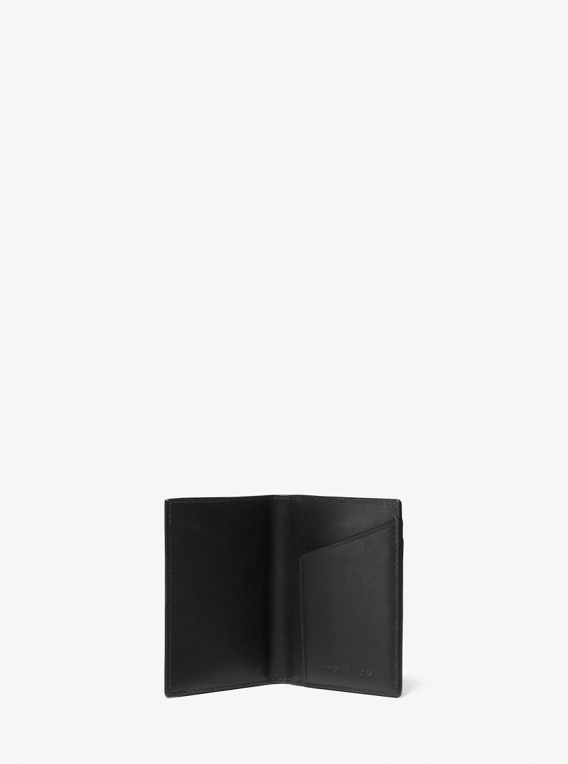 Portefeuilles Michael Kors Hudson Pebbled Leather Bifold Wallet Homme Noir | 7042PSNKQ