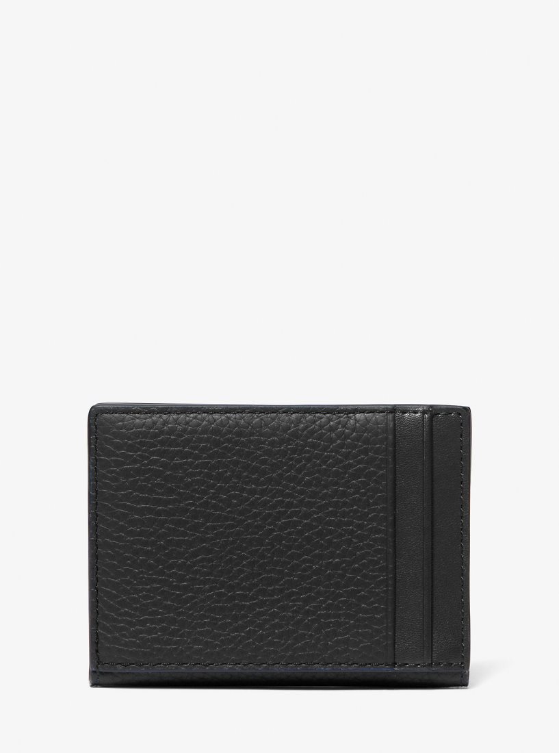 Portefeuilles Michael Kors Hudson Pebbled Leather Bifold Wallet Homme Noir | 7042PSNKQ
