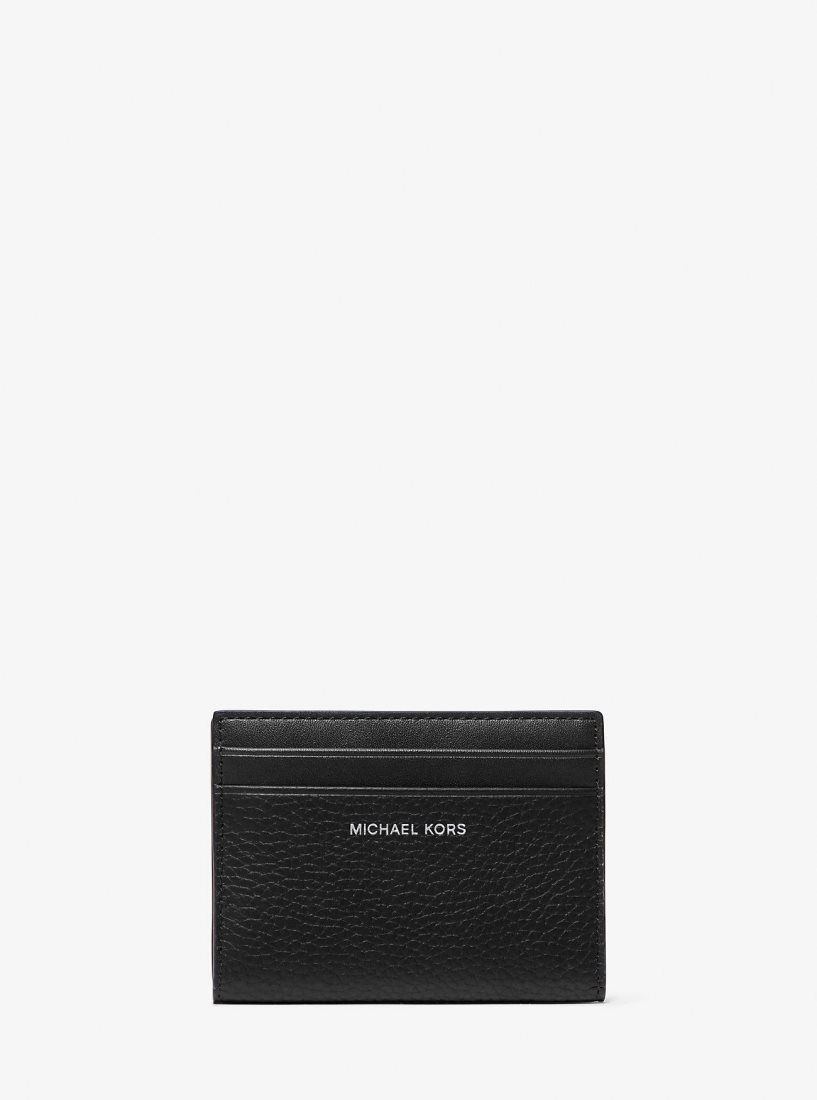 Portefeuilles Michael Kors Hudson Pebbled Leather Bifold Wallet Homme Noir | 7042PSNKQ