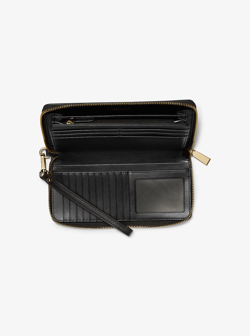 Portefeuilles Michael Kors Jet Set Travel Large Camouflage Print Calf Hair Continental Wallet Femme Vert Olive Multicolore | 3974DPKTG