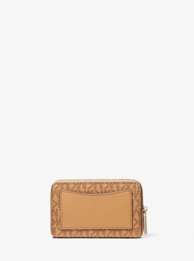 Portefeuilles Michael Kors Small Logo Wallet Femme Pale Peanut | 6514NPMFJ