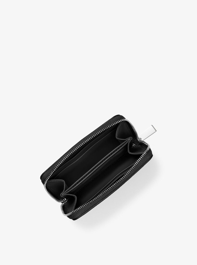 Portefeuilles Michael Kors Small Pebbled Leather Wallet Femme Noir | 3621ZSVRA