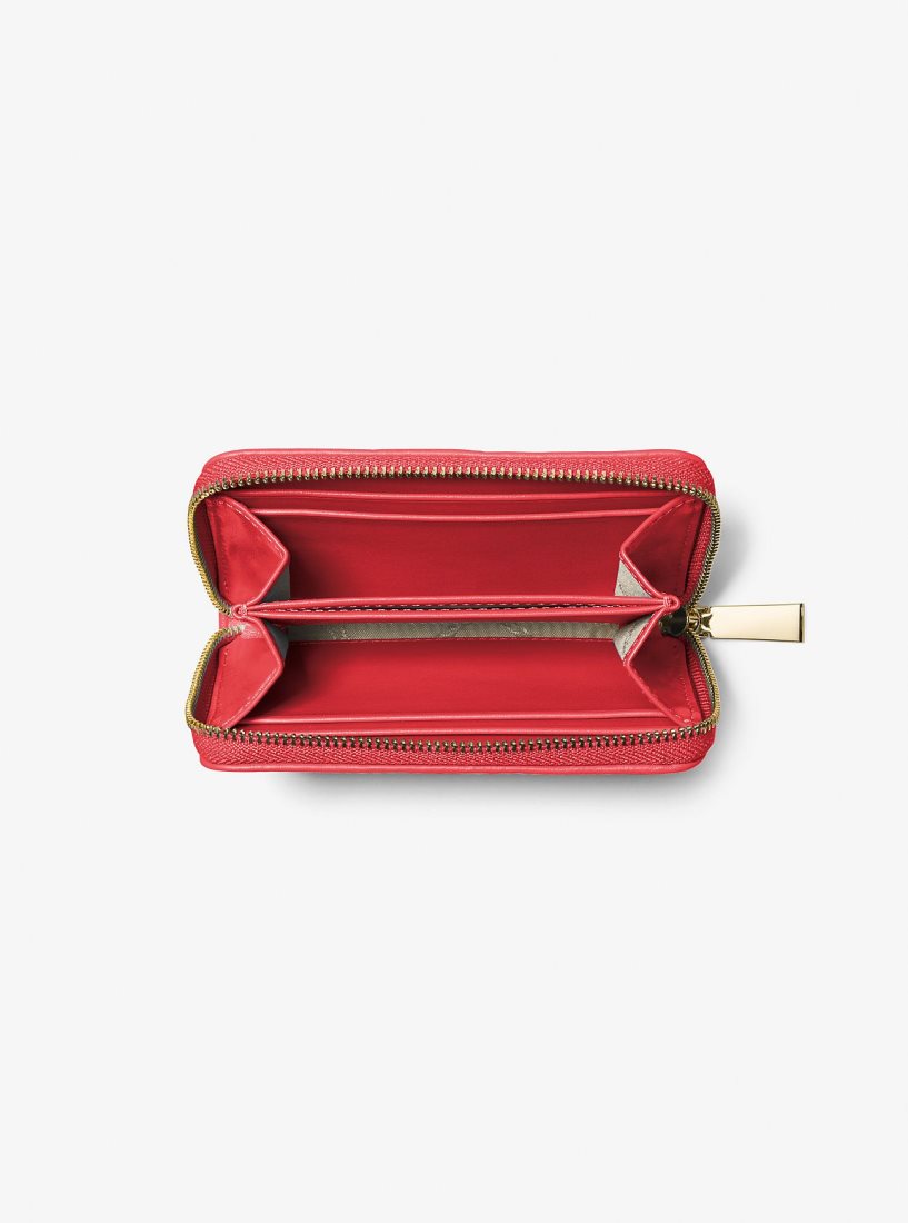 Portefeuilles Michael Kors Small Quilted Leather Wallet Femme Rouge | 1546KEFBQ
