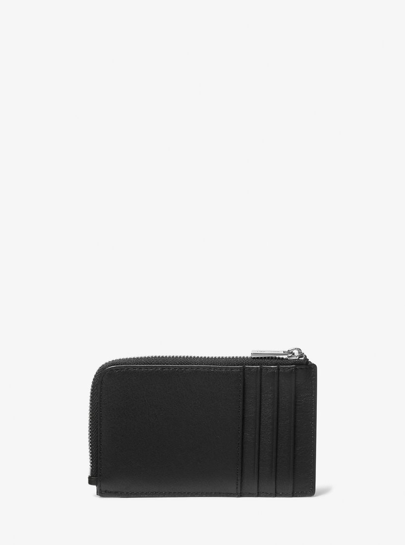 Portefeuilles Michael Kors Varick Leather Wallet Homme Noir | 9834LZAJI