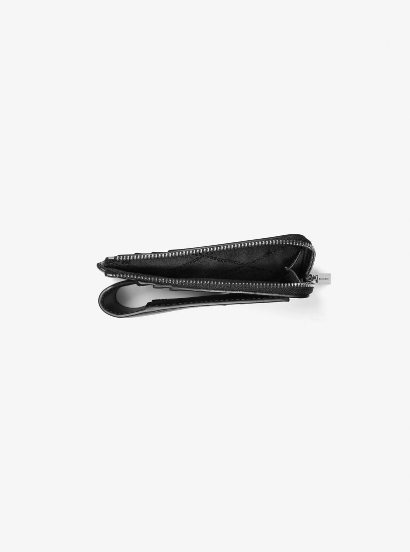 Portefeuilles Michael Kors Varick Leather Wallet Homme Noir | 9834LZAJI