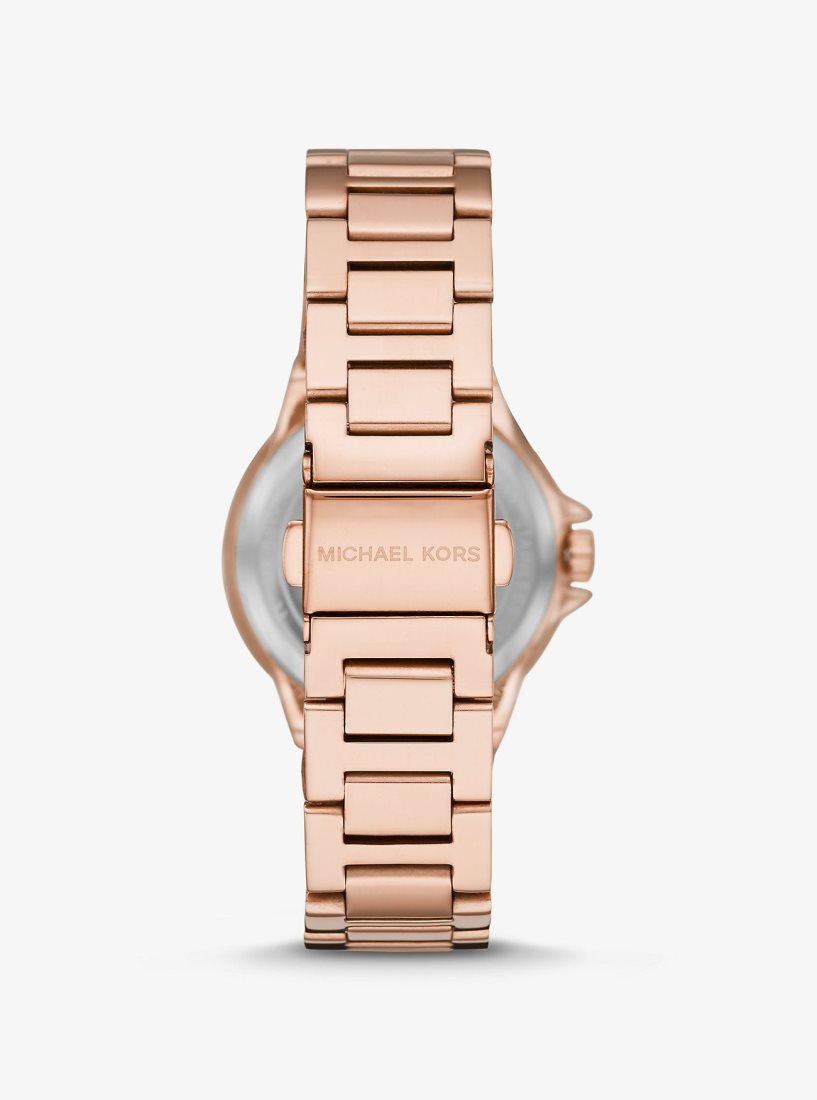 Rose Gold-tone Michael Kors Mini Camille Pave Rose Gold-Tone Watch Femme Rose Doré | 3510KANMD