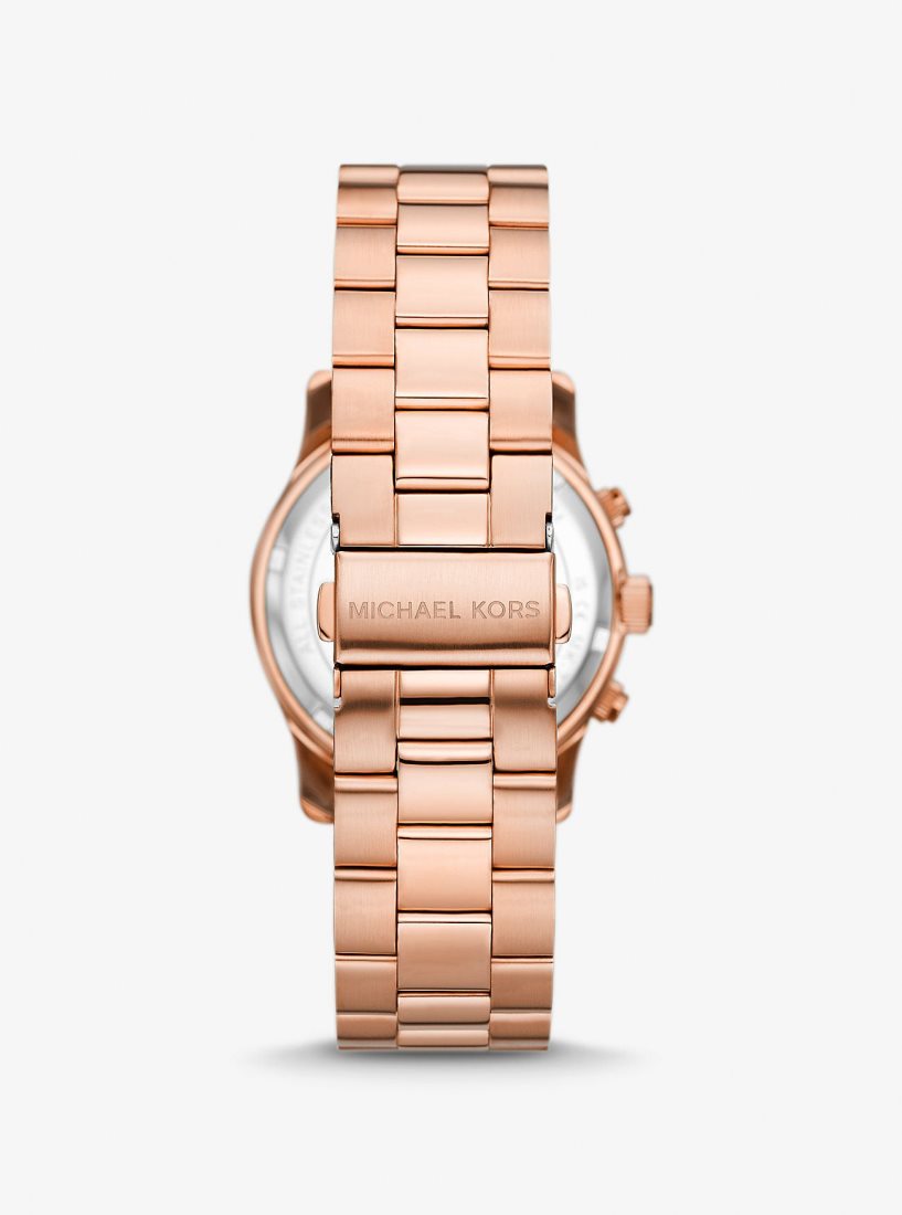 Rose Gold-tone Michael Kors Runway Rose Gold-Tone Watch Femme Rose Doré | 0672HEQAX