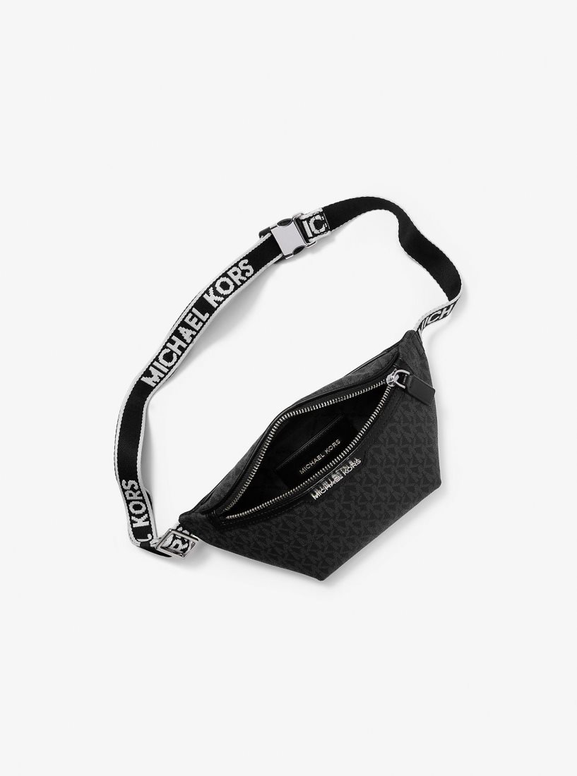 Sac Crossbody Michael Kors Cooper Mini Logo Belt Bag Homme Noir | 9237UXGHM