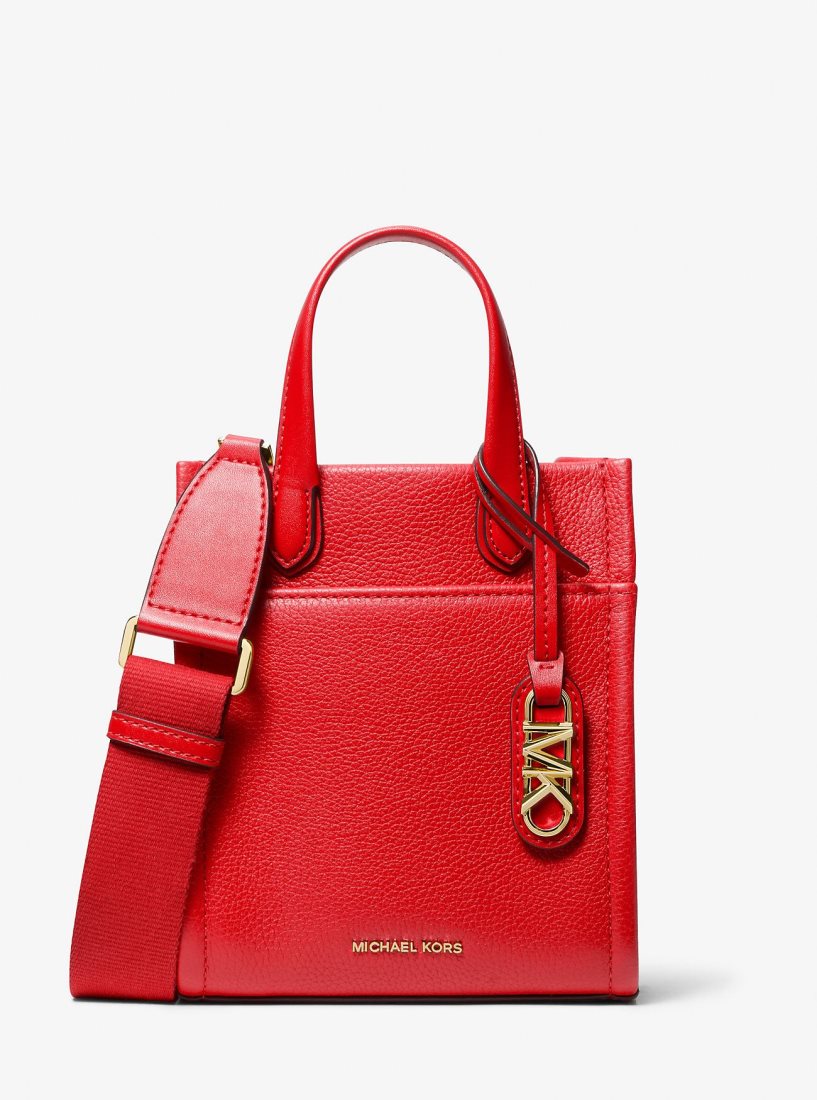 Sac Crossbody Michael Kors Gigi Extra-Small Pebbled Leather Crossbody Bag Femme Rouge | 9684LSRHQ