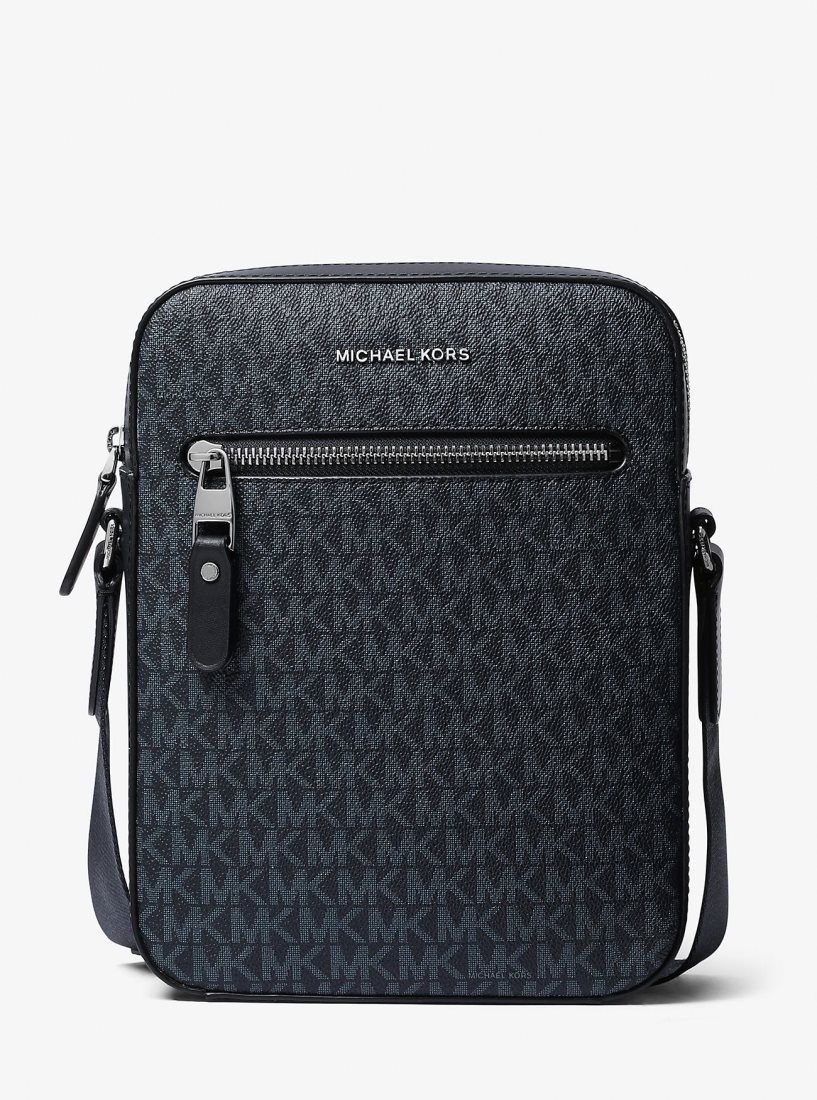 Sac Crossbody Michael Kors Henry Logo Flight Bag Homme Admrl/Plblue | 3275MGVFC