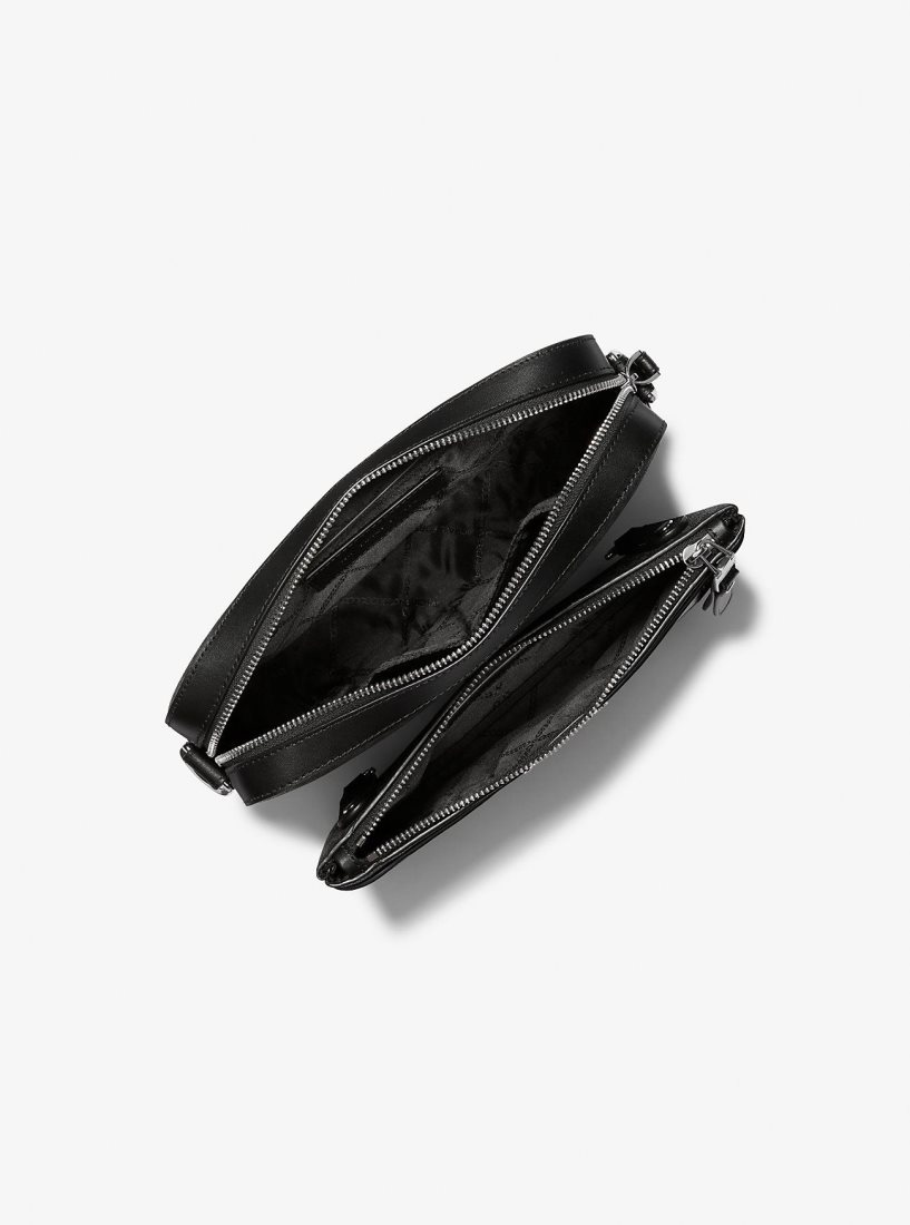 Sac Crossbody Michael Kors Hudson 2-in-1 Logo Crossbody Bag Homme Noir | 0154PWLVE