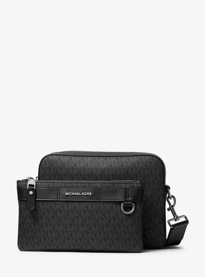 Sac Crossbody Michael Kors Hudson 2-in-1 Logo Crossbody Bag Homme Noir | 0154PWLVE