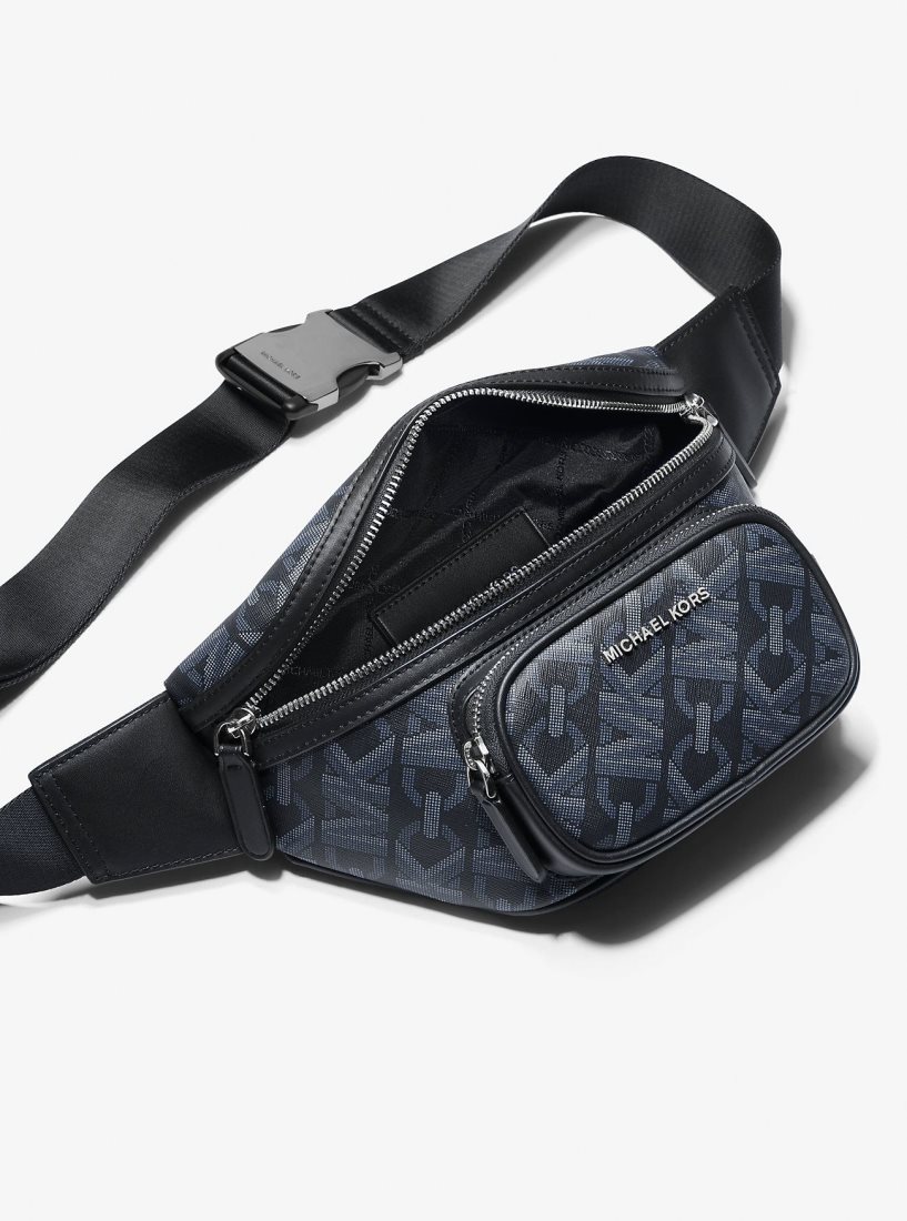 Sac Crossbody Michael Kors Hudson Empire Signature Logo Sling Pack Homme Admiral | 1439FQRCV