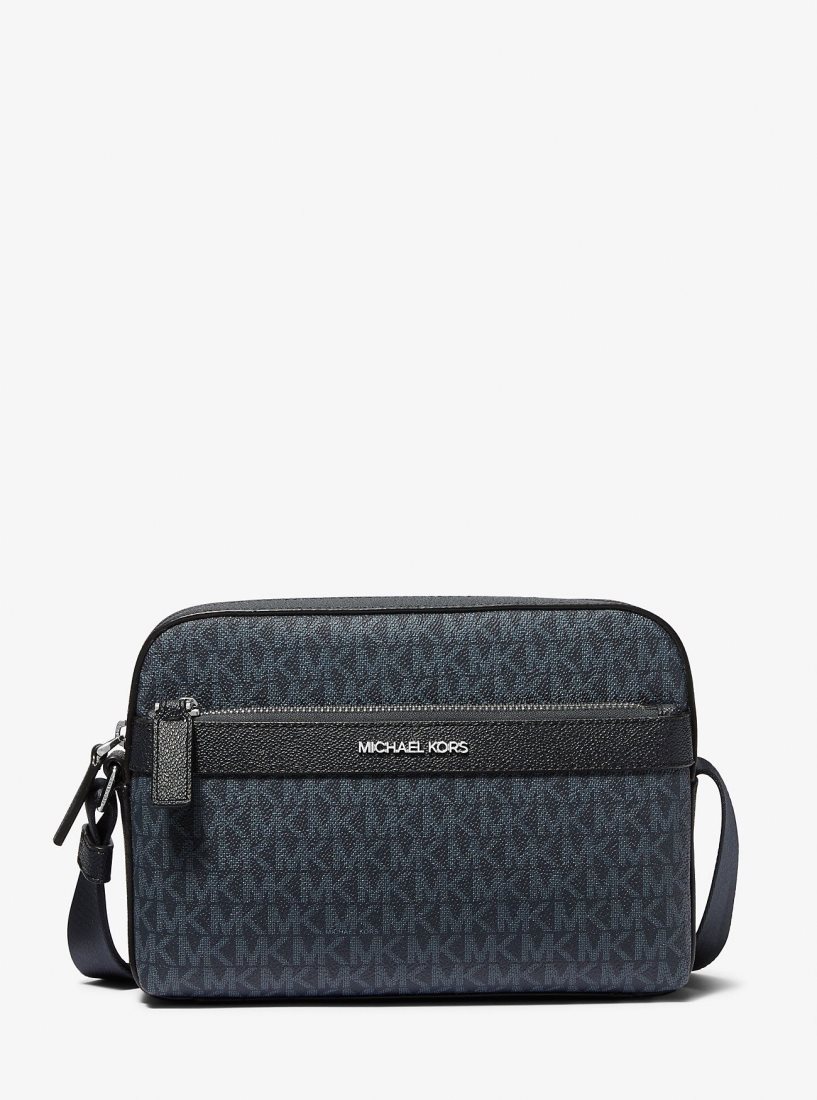 Sac Crossbody Michael Kors Hudson Logo Utility Crossbody Bag Homme Admrl/Plblue | 4639WMYCU