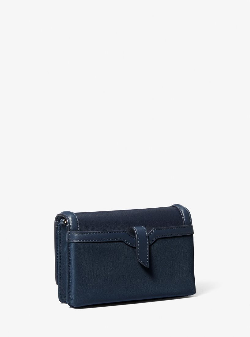 Sac Crossbody Michael Kors Jet Set Small Nylon Gabardine Smartphone Crossbody Bag Femme Bleu Marine | 8170LPQAI
