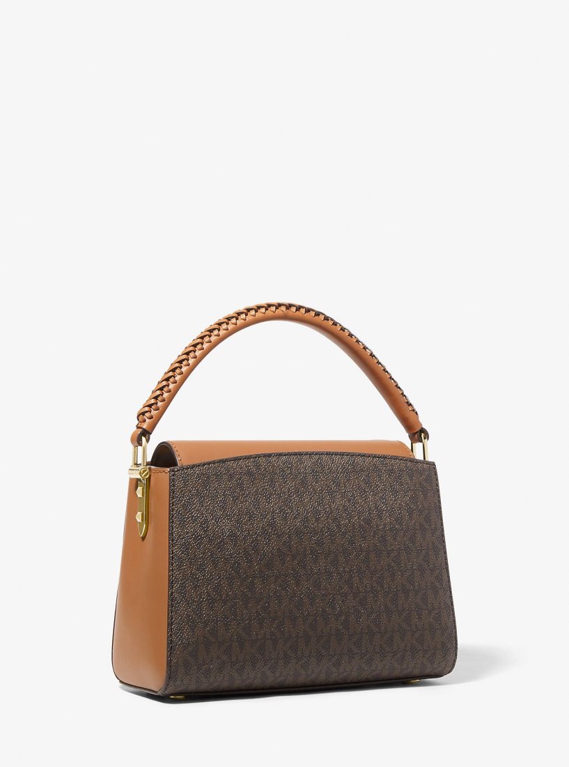 Sac Crossbody Michael Kors Karlie Small Studded Logo Crossbody Bag Femme Brn/Acorn | 2130IGDHM